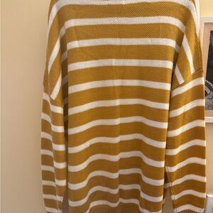 ANDREE BY UNIT Mustard and White Knit Top